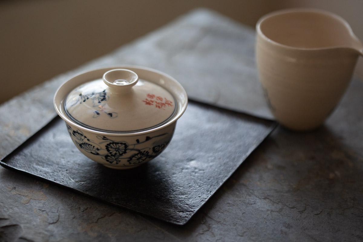 gilded quinghua gaiwan plum blossom 8 | BITTERLEAF TEAS gilded quinghua gaiwan plum blossom 8 | BITTERLEAF TEAS