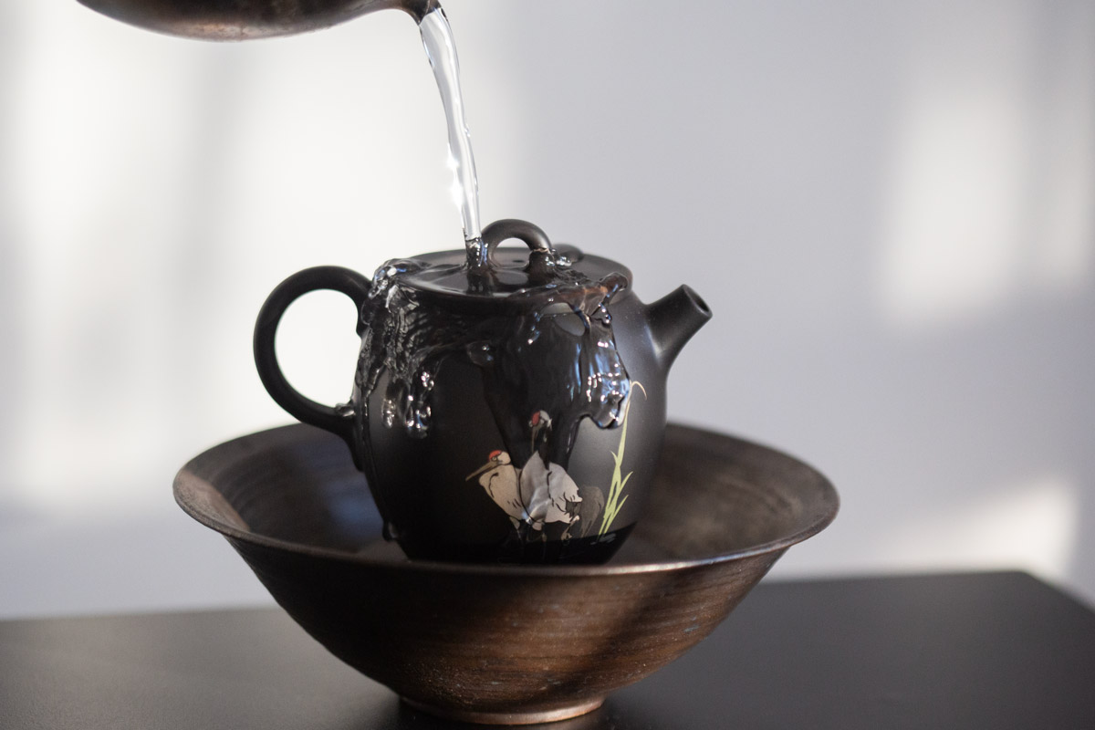 natural habitat jianzhui zitao teapot crane 2 | BITTERLEAF TEAS