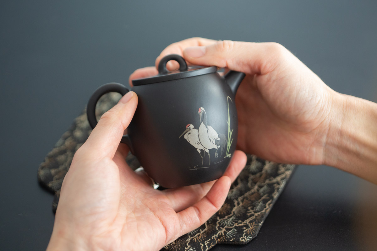 natural habitat jianzhui zitao teapot crane 7 | BITTERLEAF TEAS