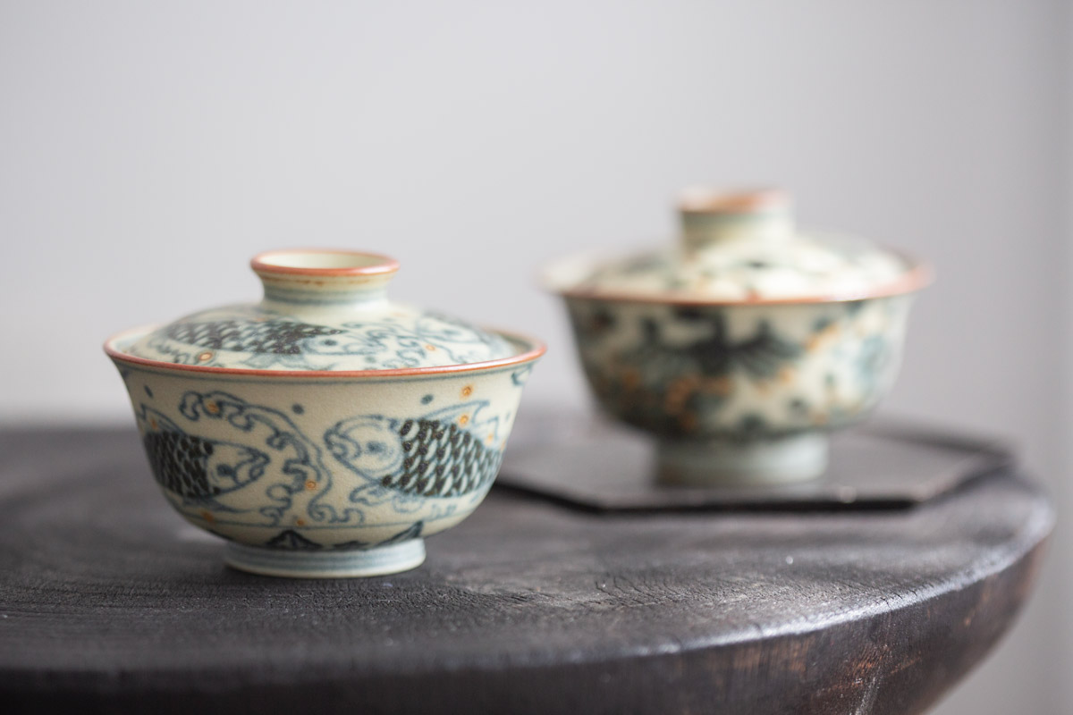 dream garden gaiwan phoenix fish 3 | BITTERLEAF TEAS