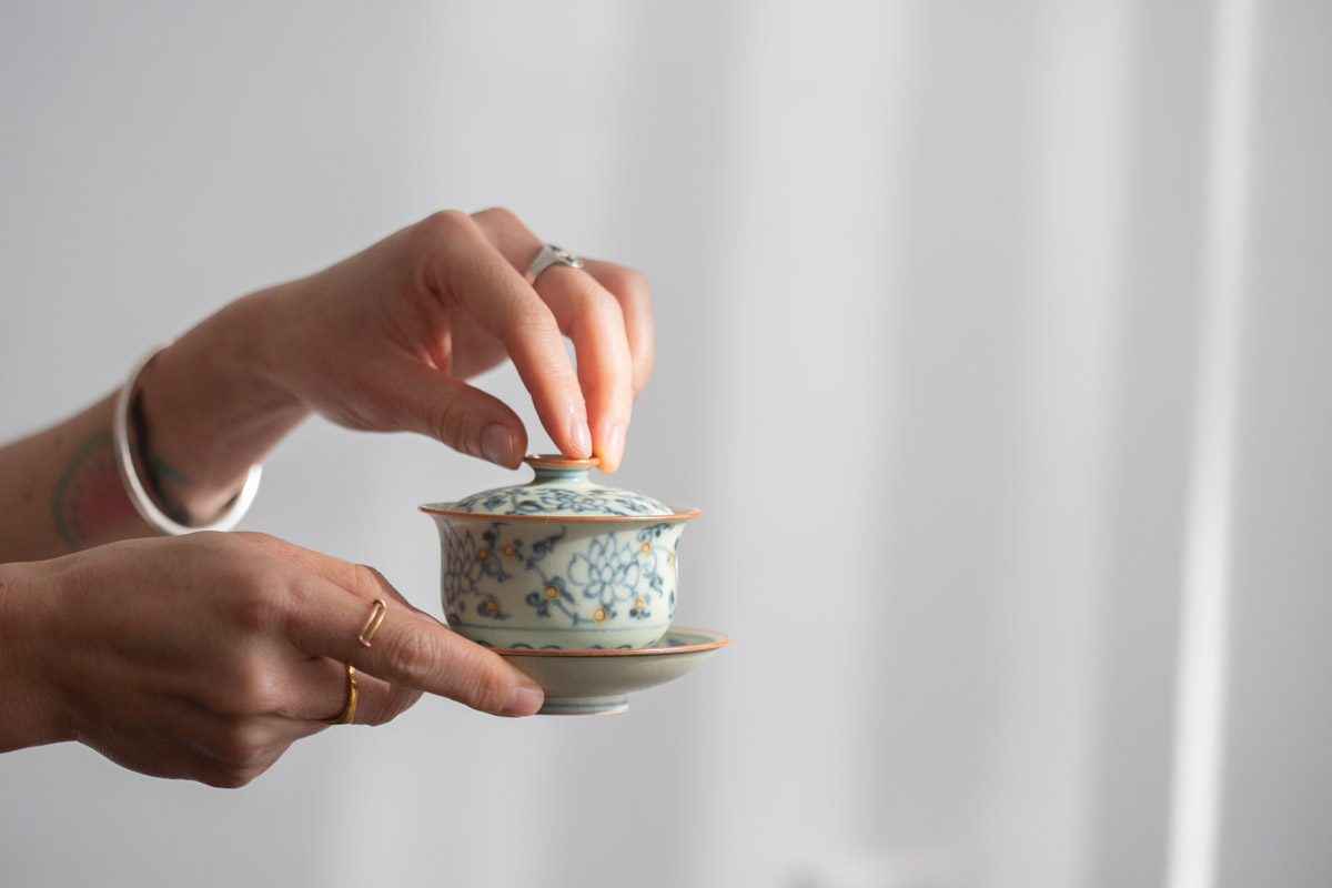 dream garden sancai gaiwan 4 | BITTERLEAF TEAS