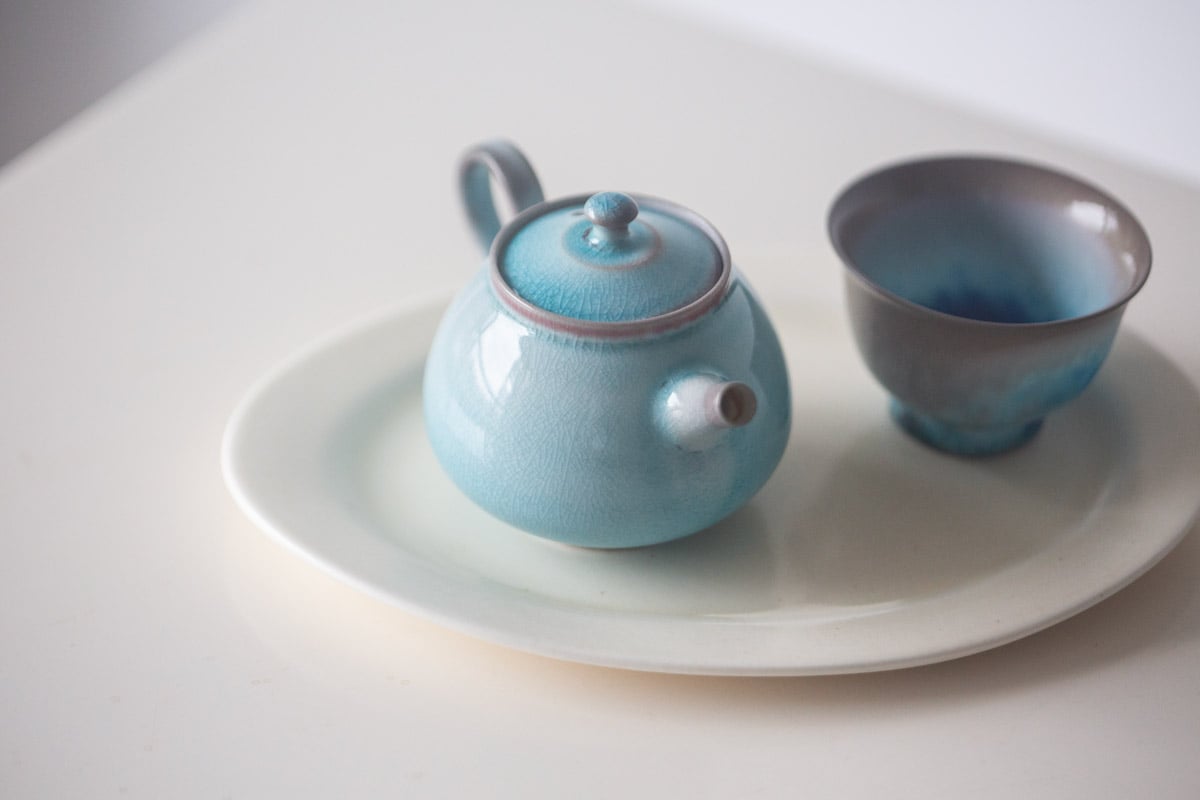 chameleon soda ash wood fired teapot i 11 25 12 | BITTERLEAF TEAS