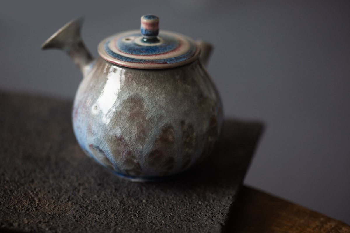 chameleon soda ash wood fired teapot ii 11 25 4 | BITTERLEAF TEAS