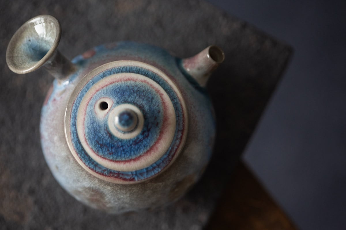 chameleon soda ash wood fired teapot ii 11 25 5 | BITTERLEAF TEAS