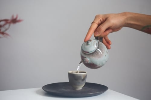 Chameleon Soda Ash Wood Fired Teapot III | BITTERLEAF TEAS