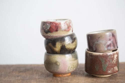 Shino Glaze Teacup - Fire