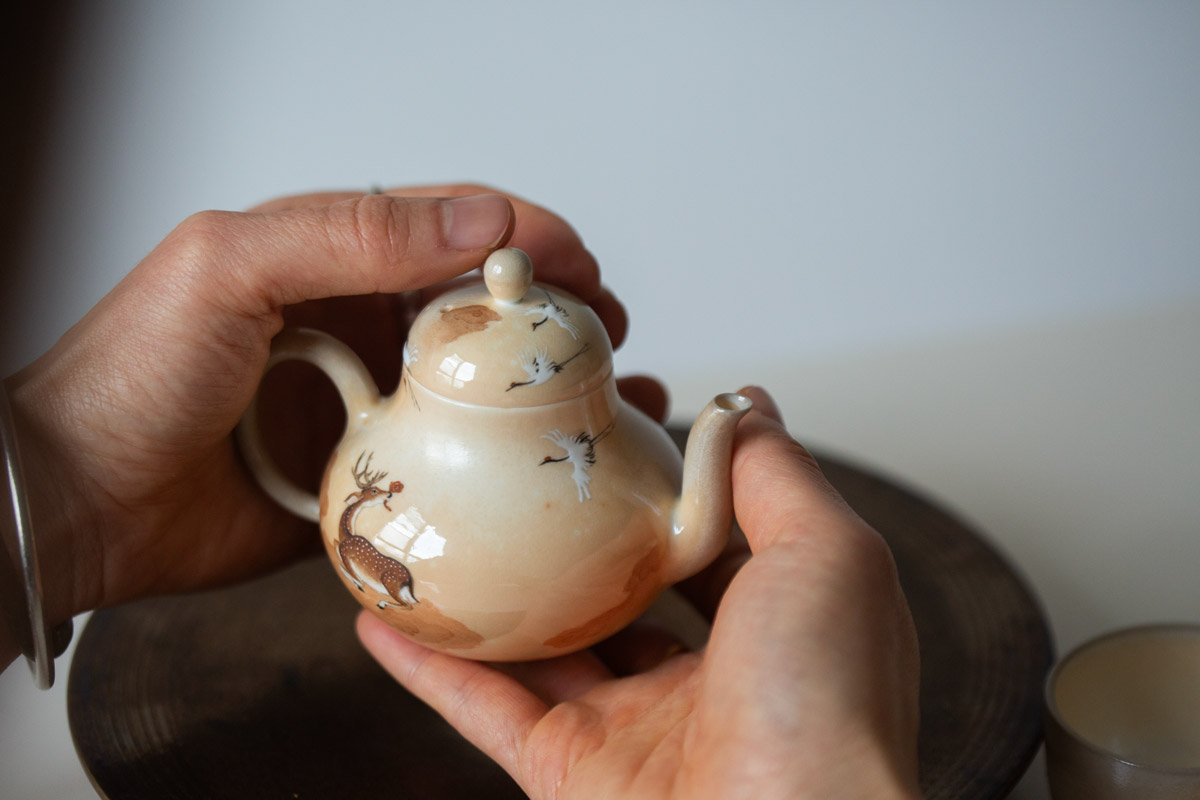 aurora wood fired teapot deer crane 13 | BITTERLEAF TEAS aurora wood fired teapot deer crane 13 | BITTERLEAF TEAS