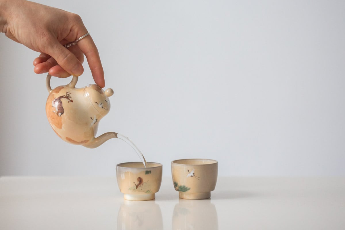 aurora wood fired teapot deer crane 14 | BITTERLEAF TEAS aurora wood fired teapot deer crane 14 | BITTERLEAF TEAS