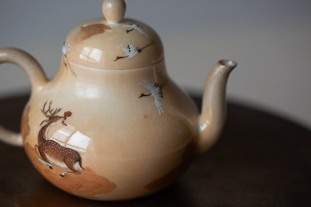 aurora wood fired teapot deer crane 17 | BITTERLEAF TEAS aurora wood fired teapot deer crane 17 | BITTERLEAF TEAS