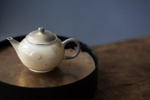 Aurora Adorned Wood Fired Teapot - Butterfly
