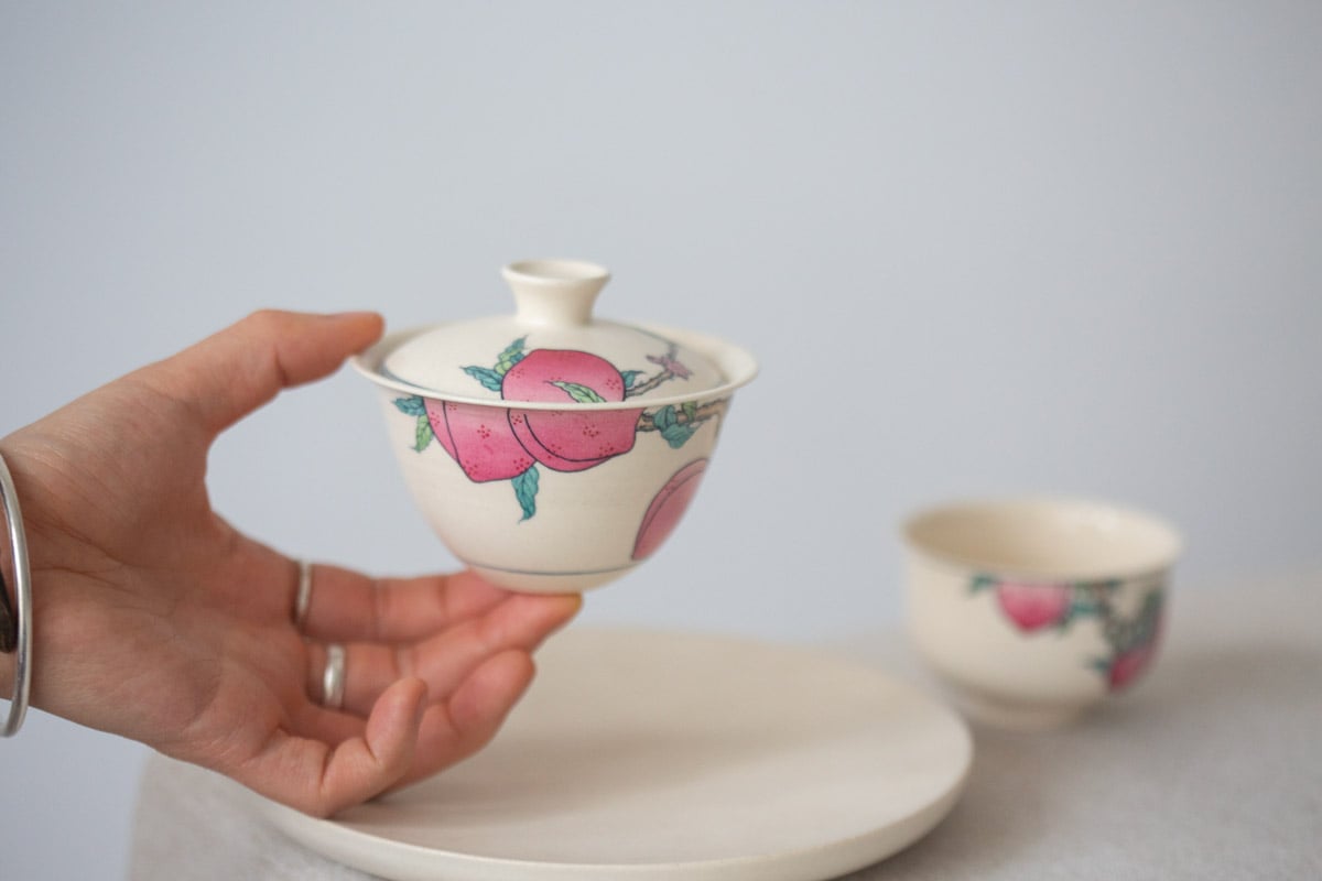 giant peach gaiwan 8 | BITTERLEAF TEAS