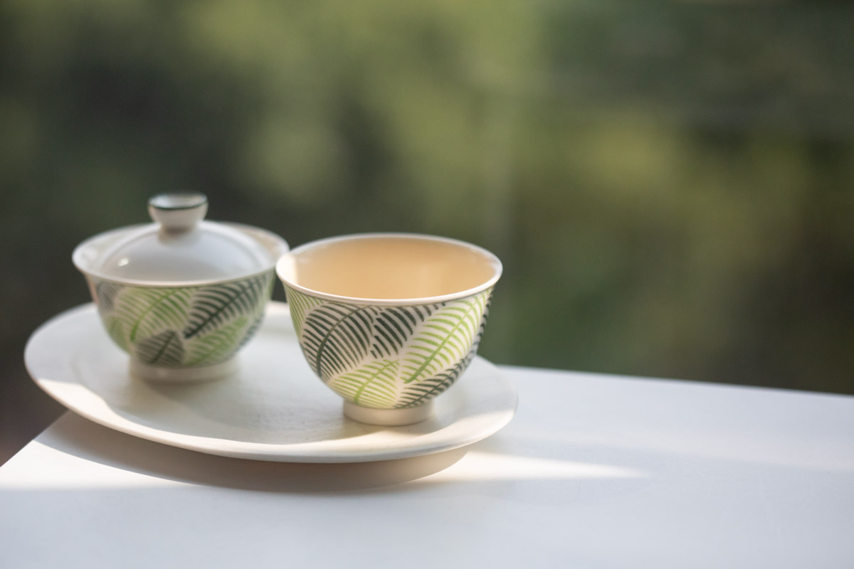 only ferns gaiwan teacup set 2 | BITTERLEAF TEAS