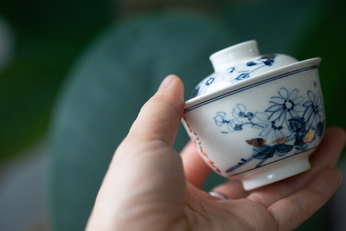 gilded qinghua gaiwan flowers 15 | BITTERLEAF TEAS gilded qinghua gaiwan flowers 15 | BITTERLEAF TEAS