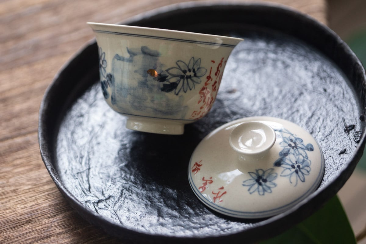 gilded qinghua gaiwan flowers 7 | BITTERLEAF TEAS gilded qinghua gaiwan flowers 7 | BITTERLEAF TEAS