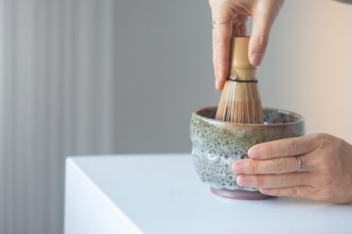 Element Shino Glaze Matcha Bowl