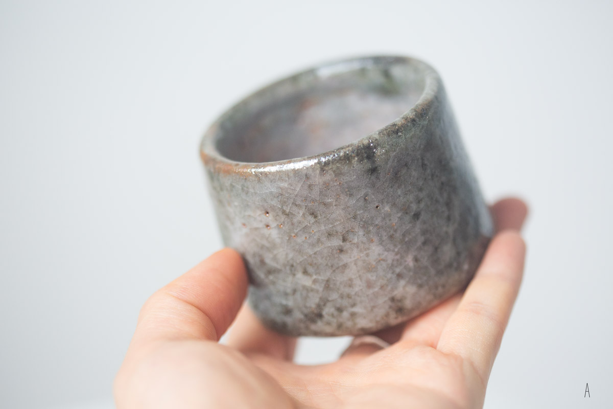 sakura shino glazed teacup 9 25 6 | BITTERLEAF TEAS