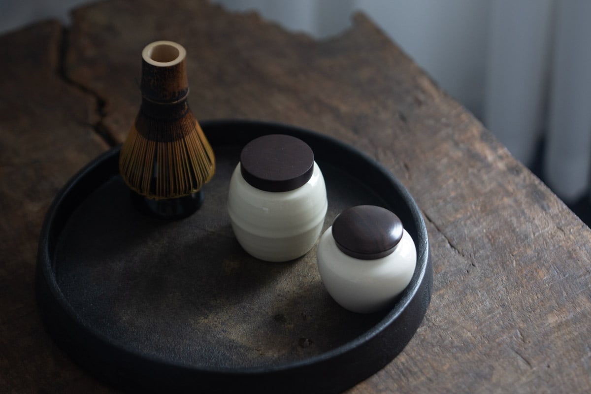 mini tea jar white wood 1 | BITTERLEAF TEAS