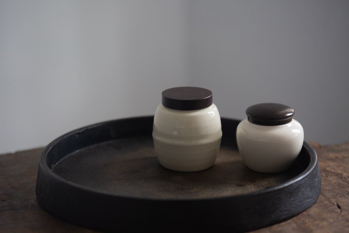 mini tea jar white wood 2 | BITTERLEAF TEAS