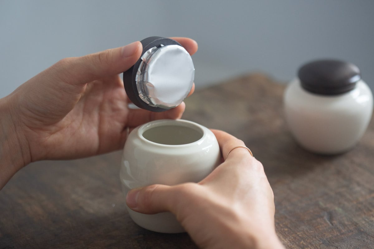 mini tea jar white wood 4 | BITTERLEAF TEAS