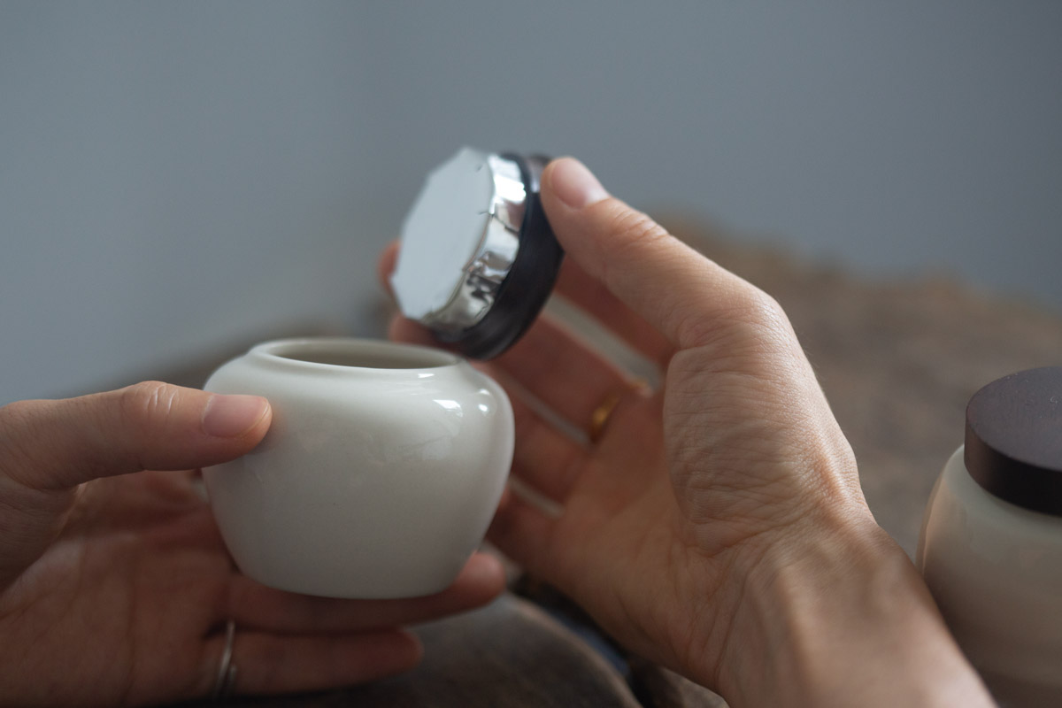 mini tea jar white wood 5 | BITTERLEAF TEAS