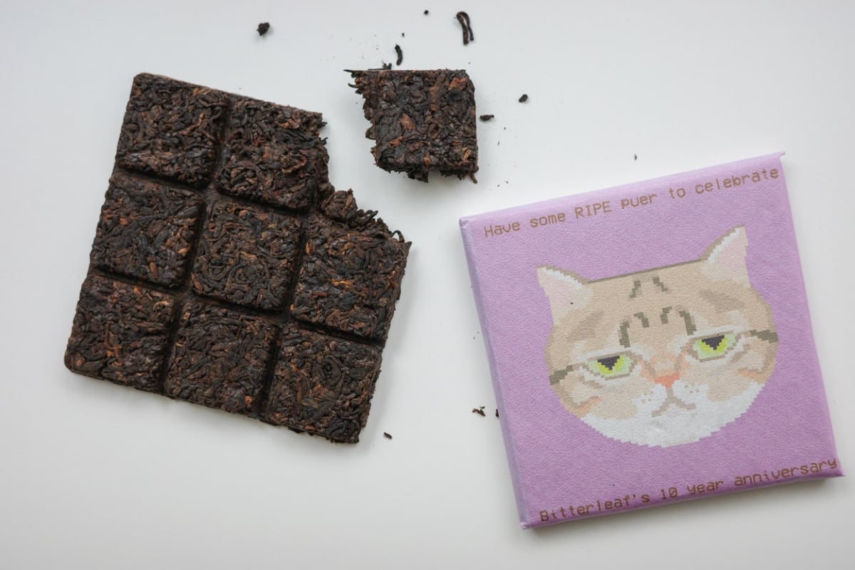 c suite 2025 ripe puer tea brick kiwi 5 | BITTERLEAF TEAS