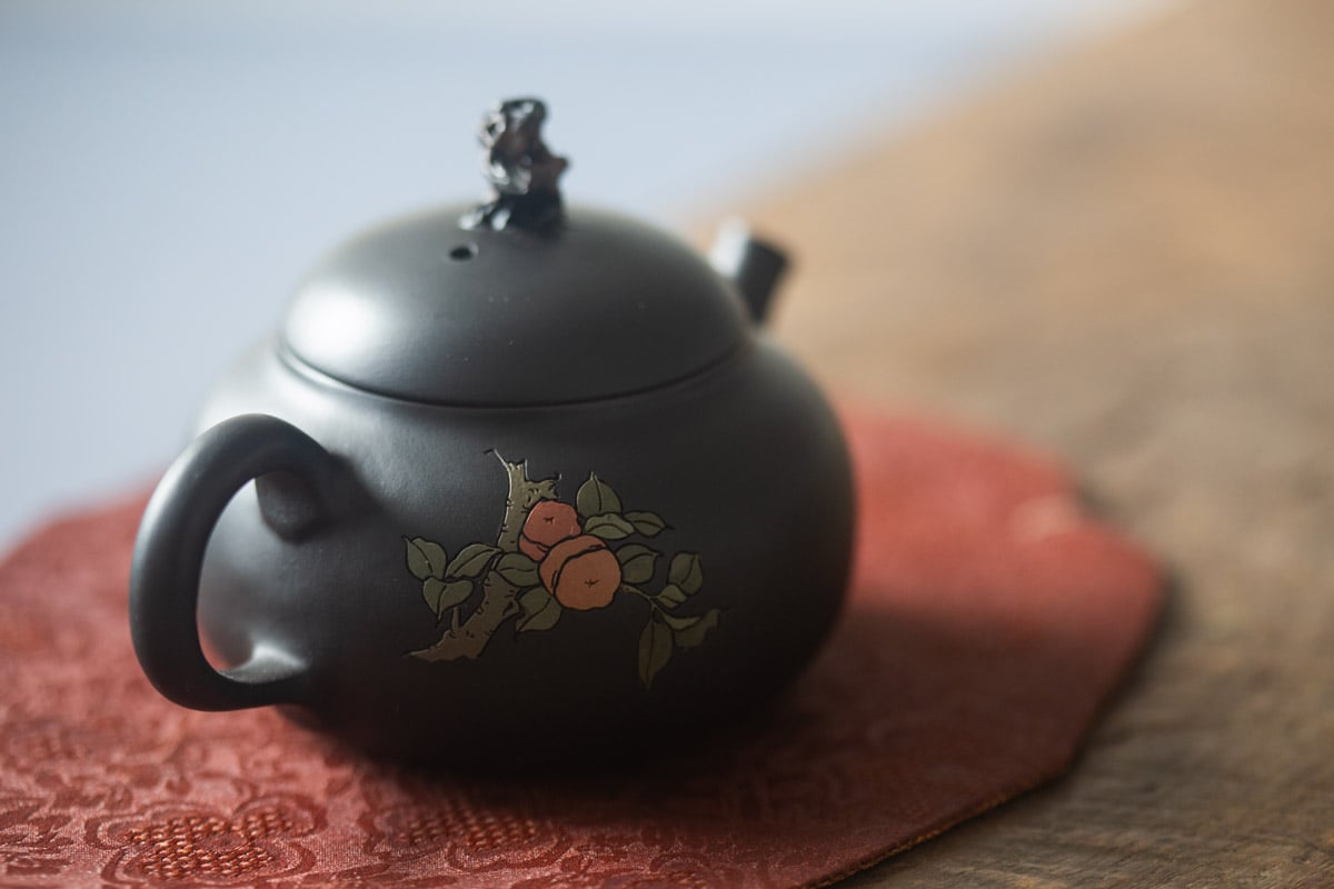 natural habitat jianshui zitao teapot persimmon 9 25 4 | BITTERLEAF TEAS