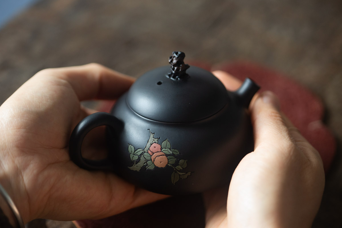 natural habitat jianshui zitao teapot persimmon 9 25 5 | BITTERLEAF TEAS