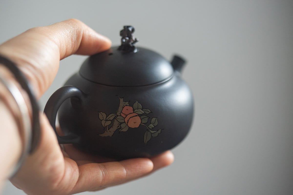 natural habitat jianshui zitao teapot persimmon 9 25 9 | BITTERLEAF TEAS