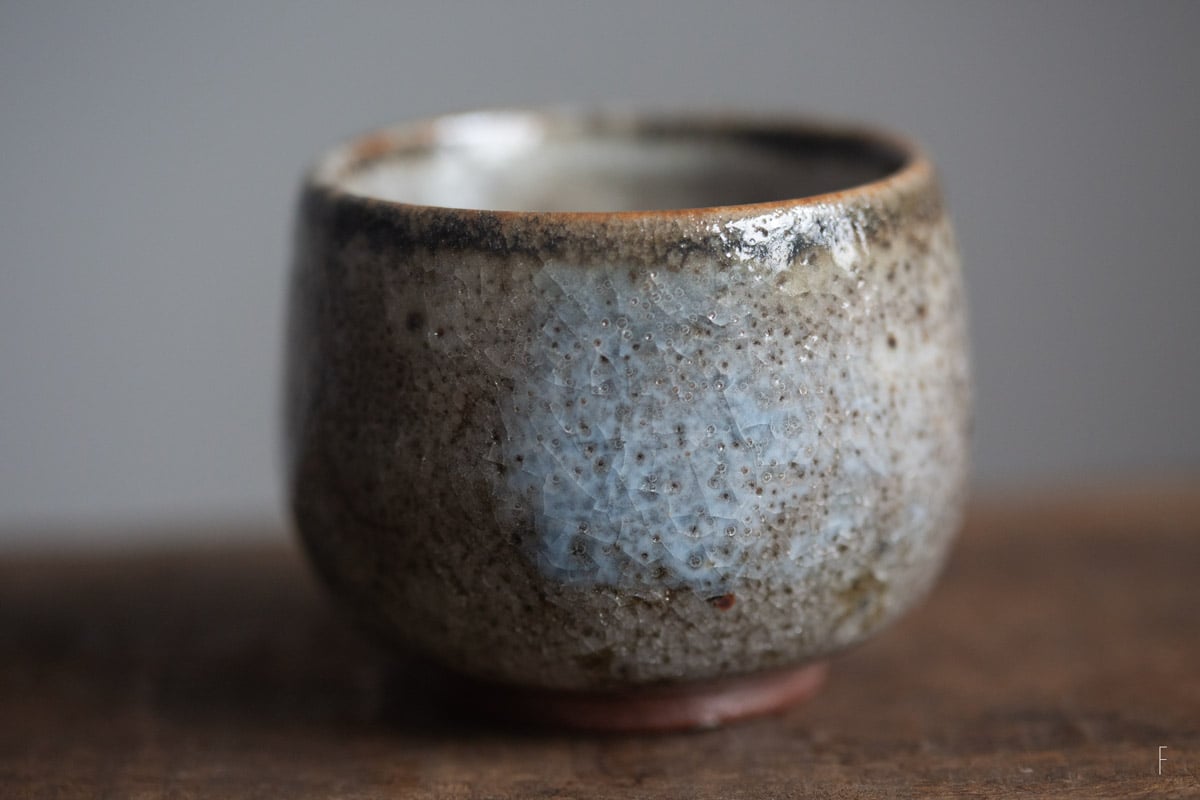 shino glazed teacup 9 25 10 | BITTERLEAF TEAS