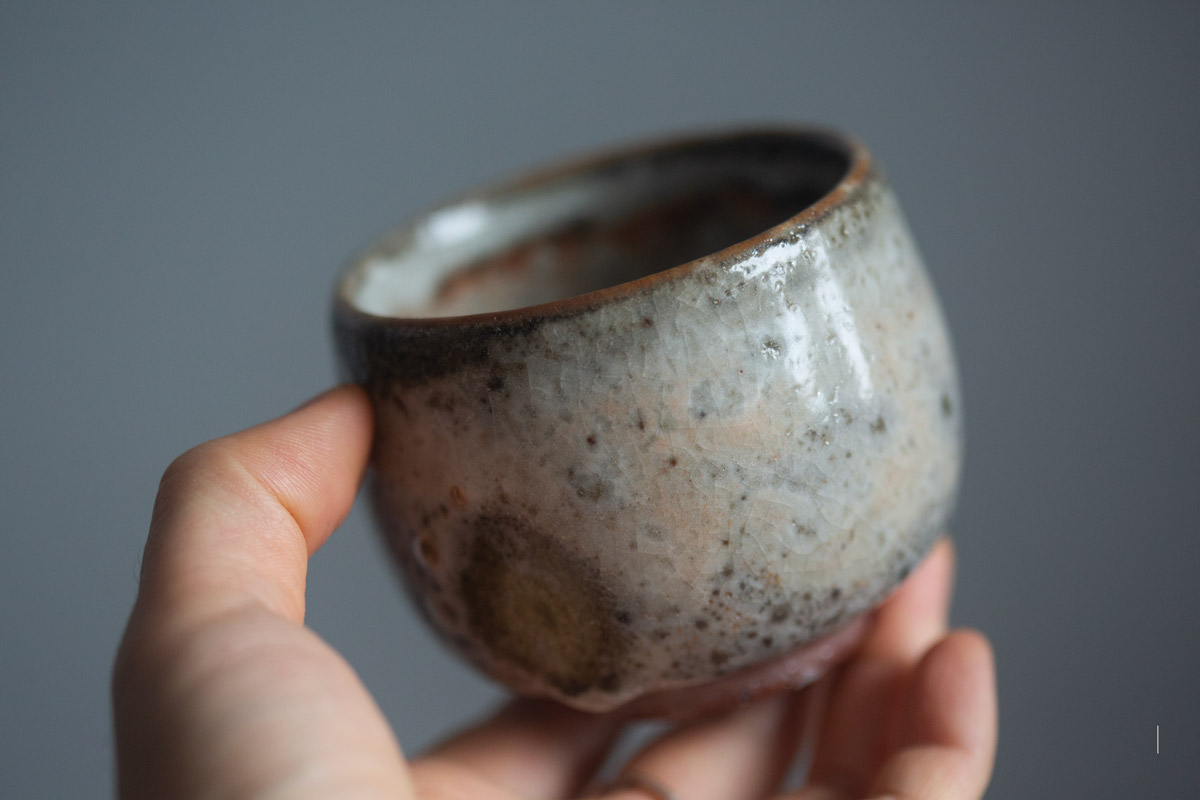 shino glazed teacup 9 25 23 | BITTERLEAF TEAS