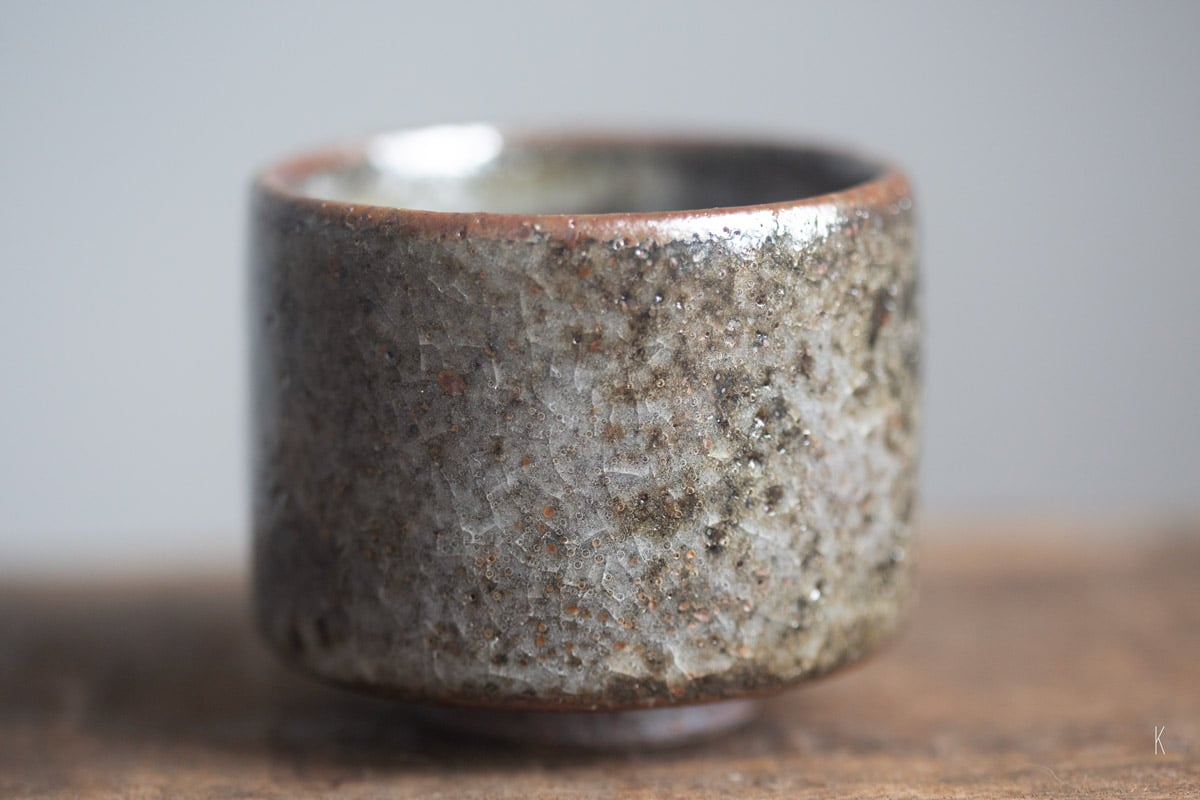 shino glazed teacup 9 25 25 | BITTERLEAF TEAS