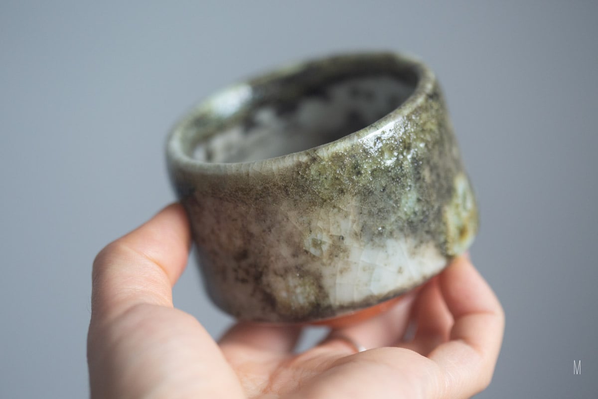 shino glazed teacup 9 25 35 | BITTERLEAF TEAS