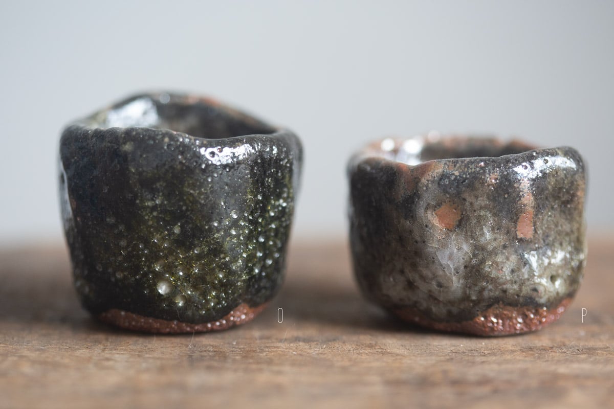 shino glazed teacup 9 25 37 | BITTERLEAF TEAS