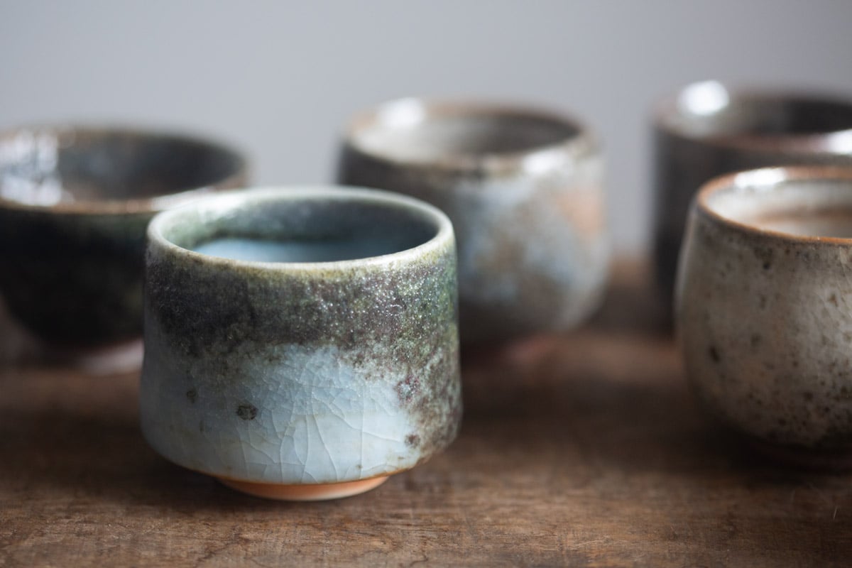 shino glazed teacup 9 25 4 | BITTERLEAF TEAS