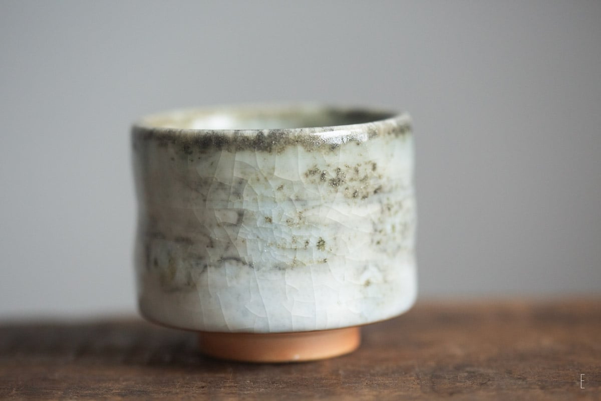 shino glazed teacup 9 25 5 | BITTERLEAF TEAS