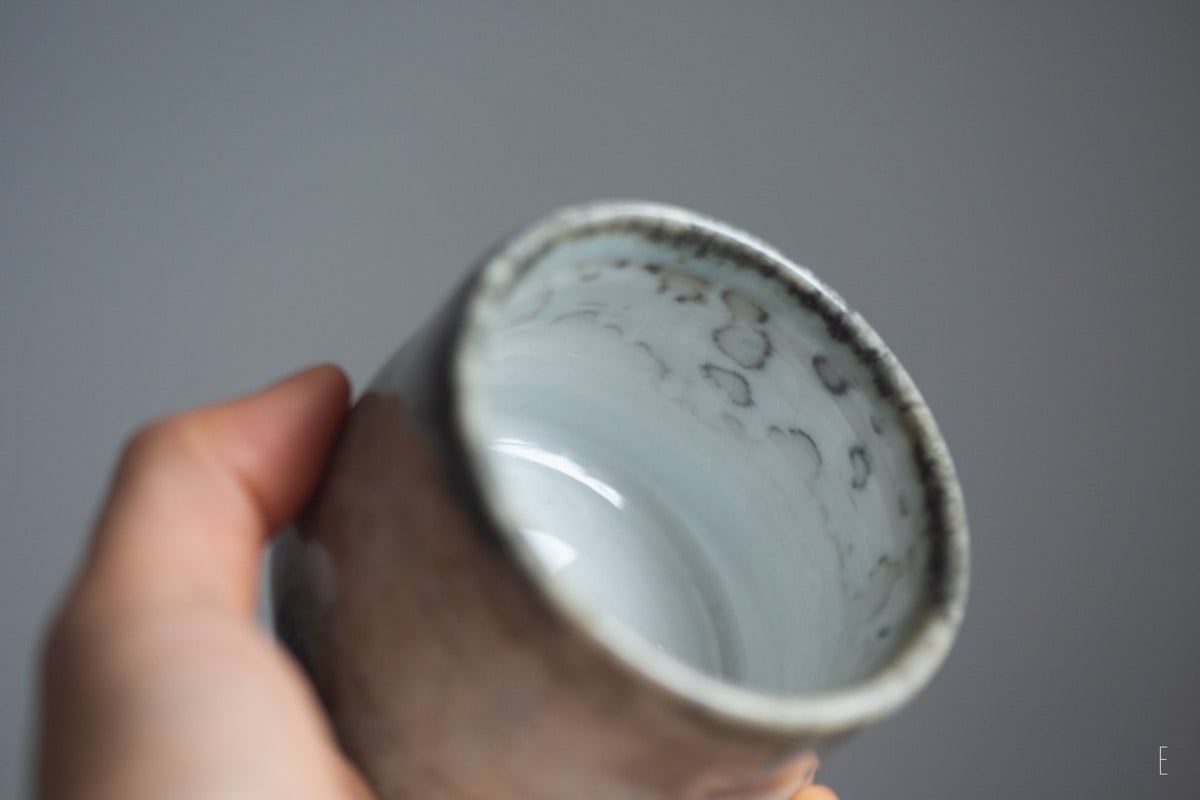 shino glazed teacup 9 25 8 | BITTERLEAF TEAS