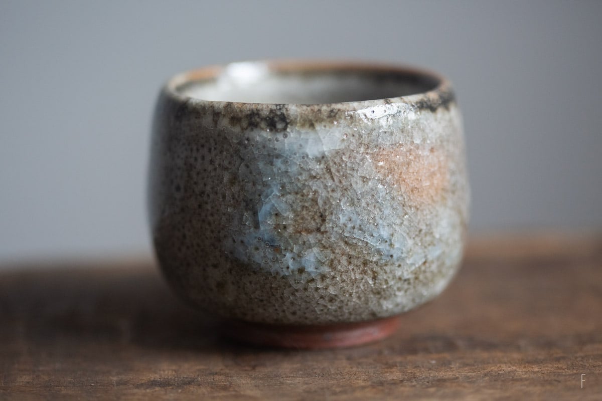 shino glazed teacup 9 25 9 | BITTERLEAF TEAS