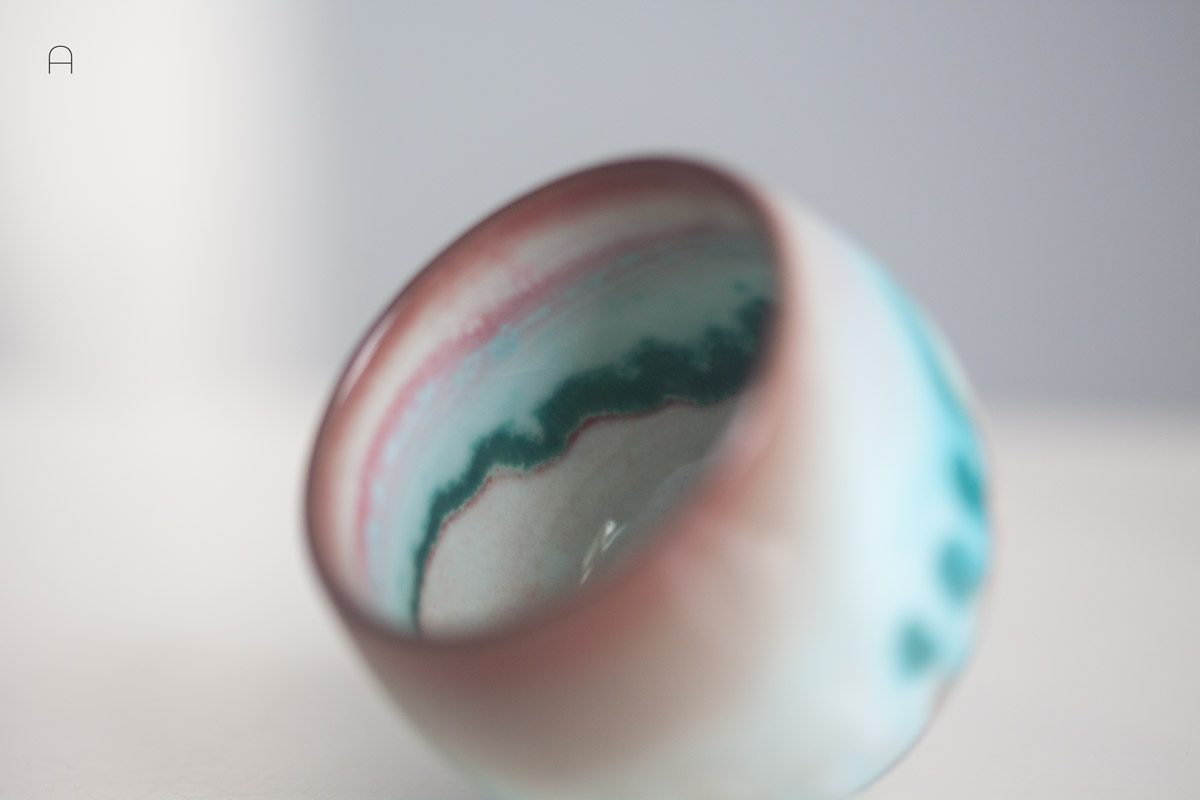 chameleon soda ash glazed wood fired teacup 1 26 10 | BITTERLEAF TEAS