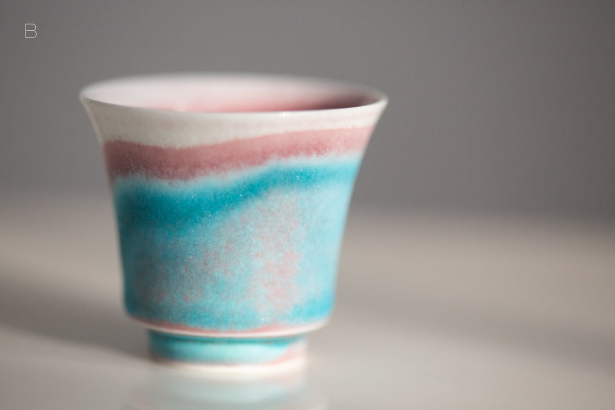 chameleon soda ash glazed wood fired teacup 1 26 2 | BITTERLEAF TEAS