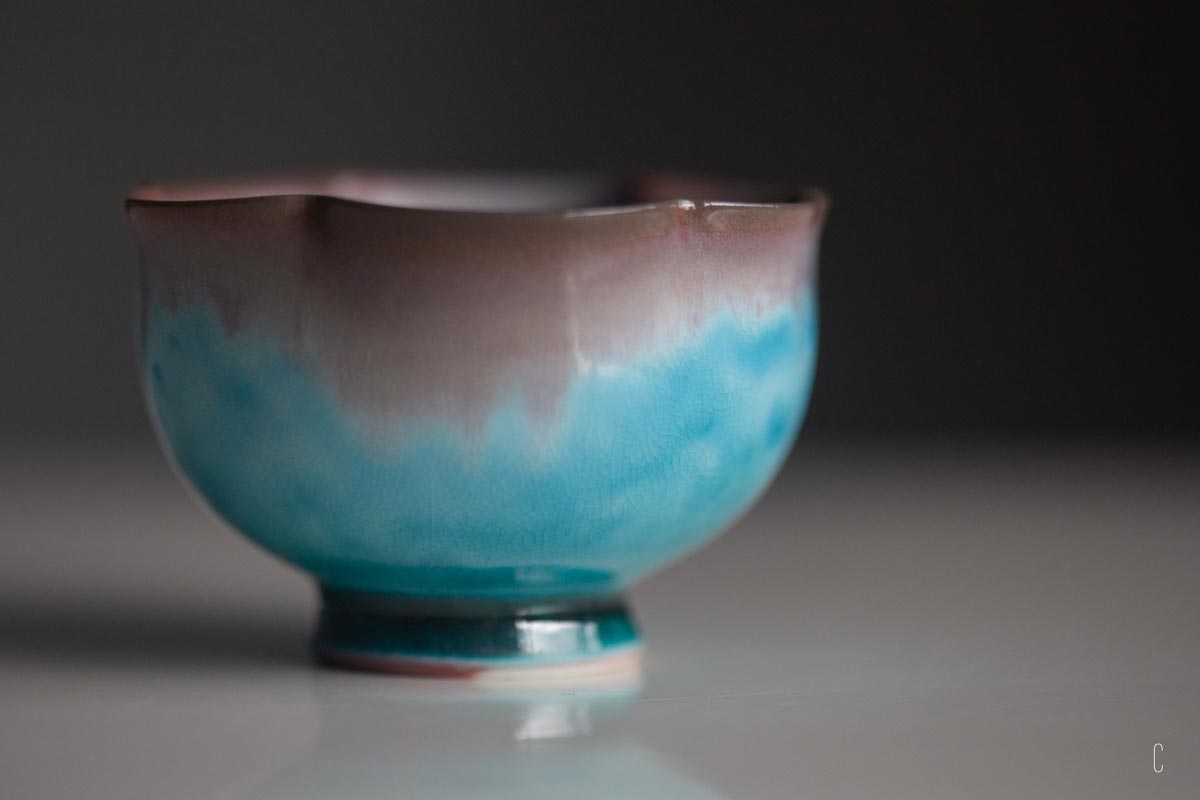 chameleon soda ash wood fired teacup 9 26 13 | BITTERLEAF TEAS