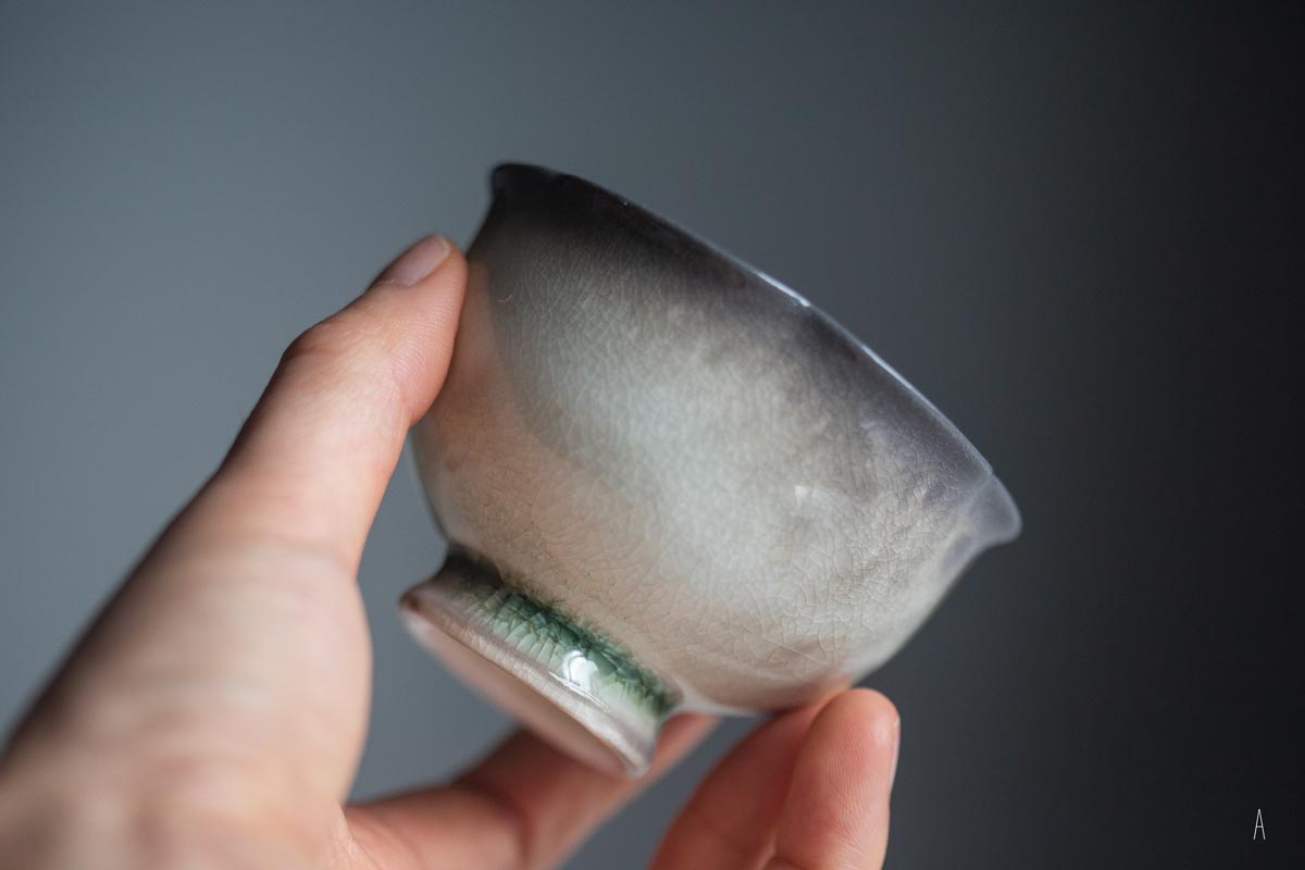 chameleon soda ash wood fired teacup 9 26 8 | BITTERLEAF TEAS