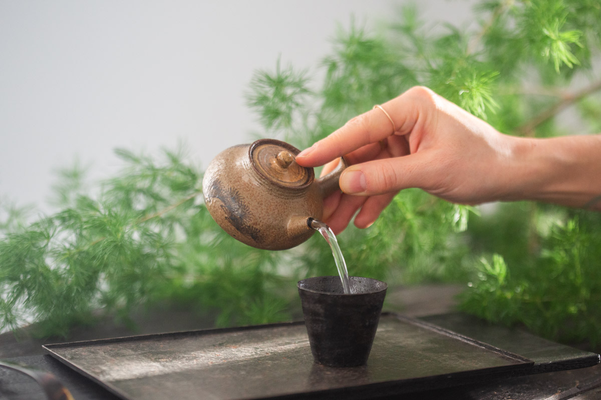 repose kyusu teapot tan 9 | BITTERLEAF TEAS