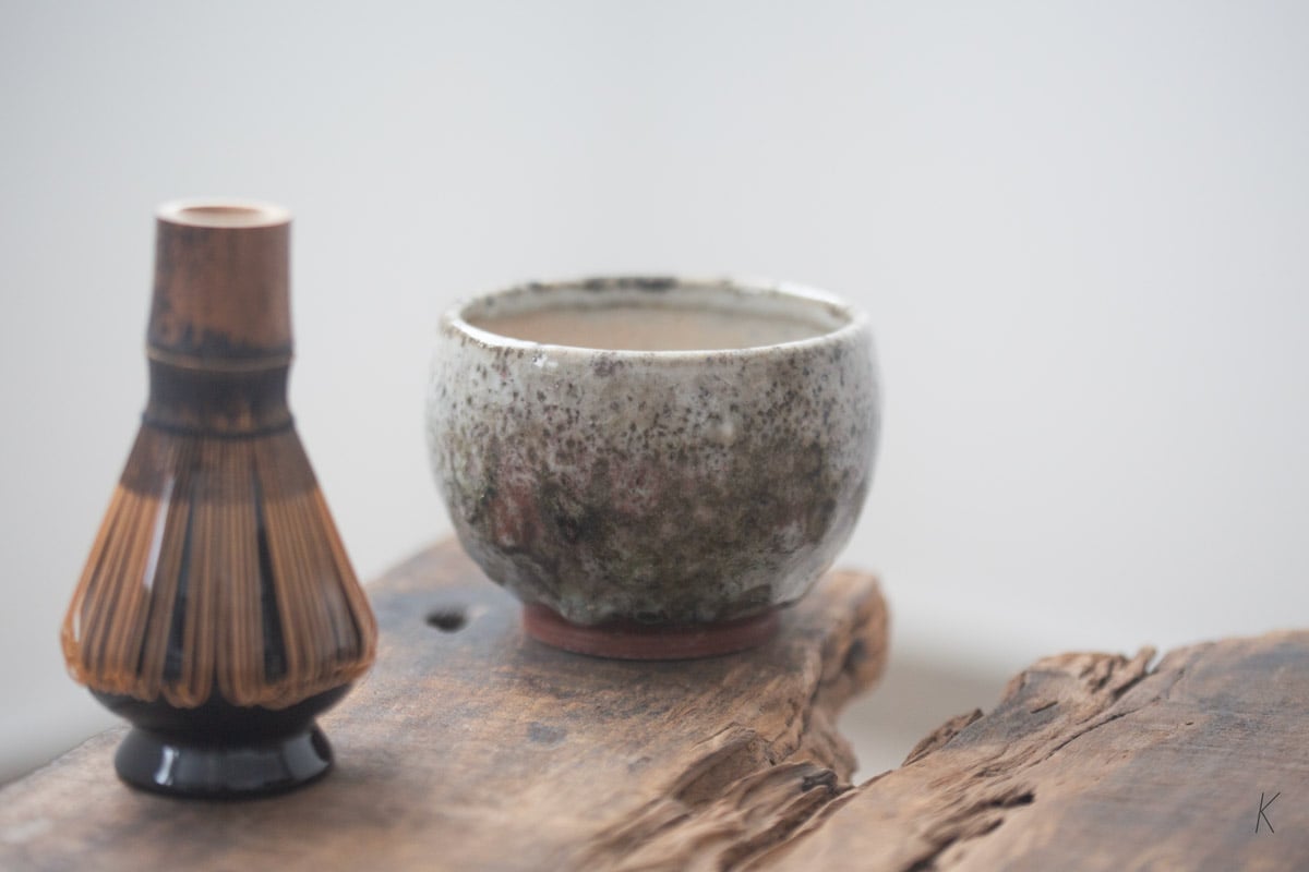 element shino glaze matcha bowl 1 26 6 | BITTERLEAF TEAS
