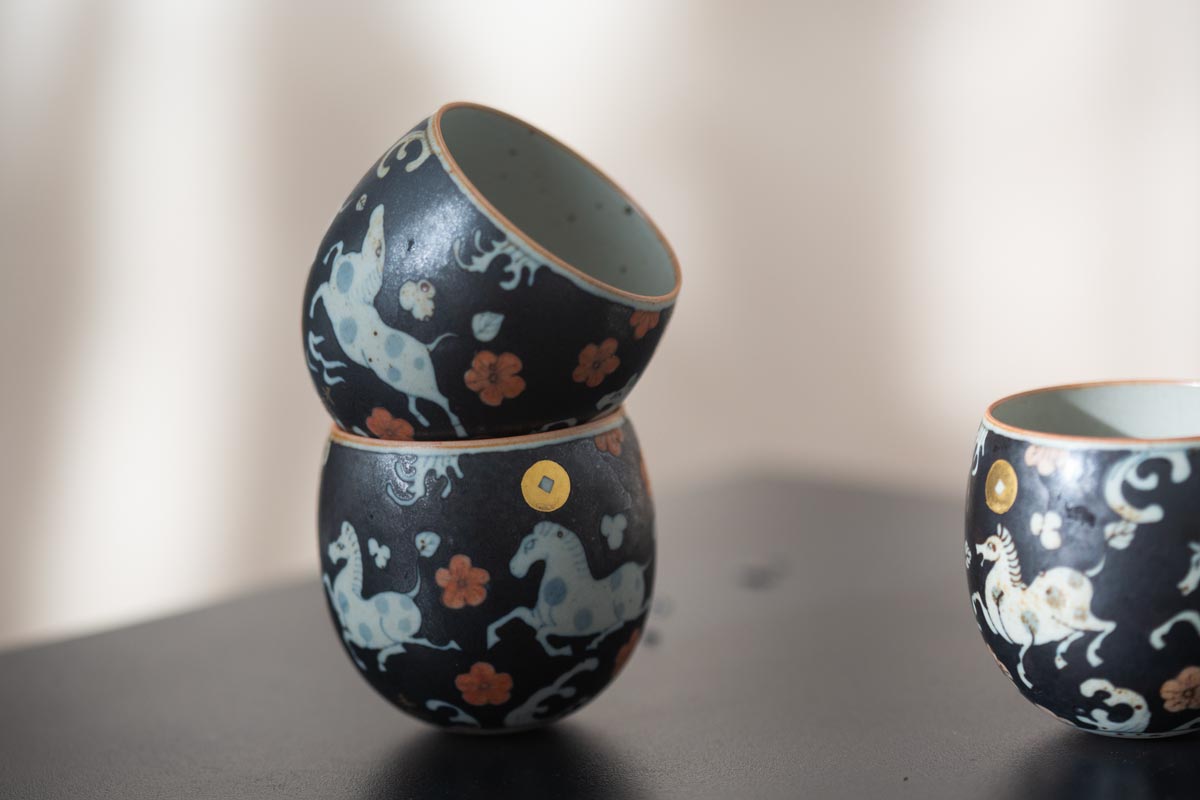 good omen egg teacup horse 7 | BITTERLEAF TEAS