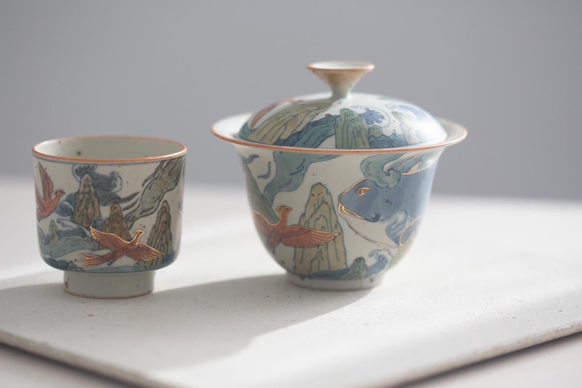 good omen teacup phoenix whale 8 | BITTERLEAF TEAS
