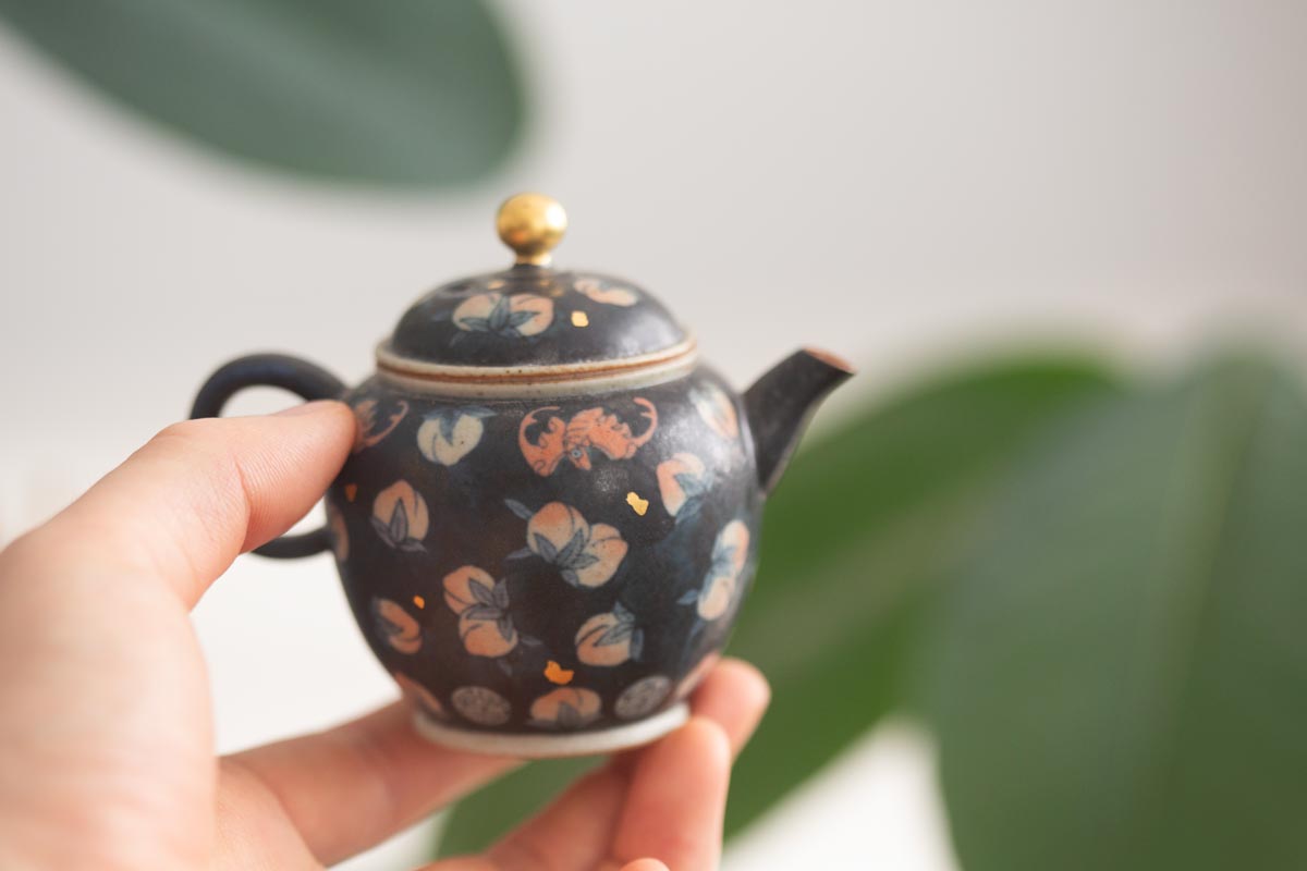 good omen teapot peach bat 4 | BITTERLEAF TEAS