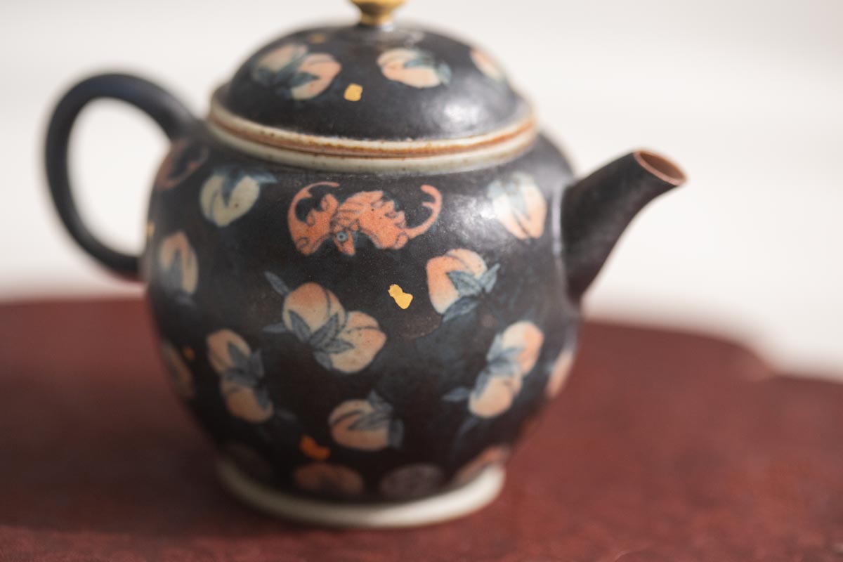 good omen teapot peach bat 7 | BITTERLEAF TEAS