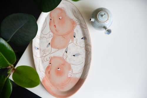 Cheek to Cheek Tea Tray - Long