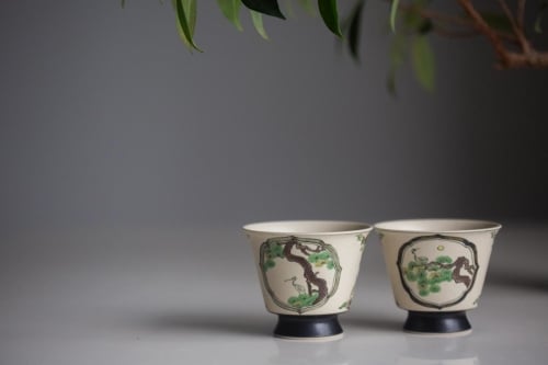 Pine and Crane Teacup