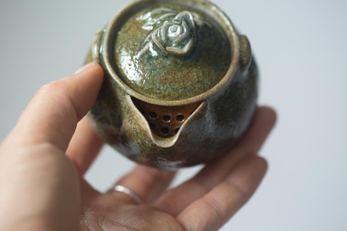 chameleon shino wood fired houhin i 10 | BITTERLEAF TEAS